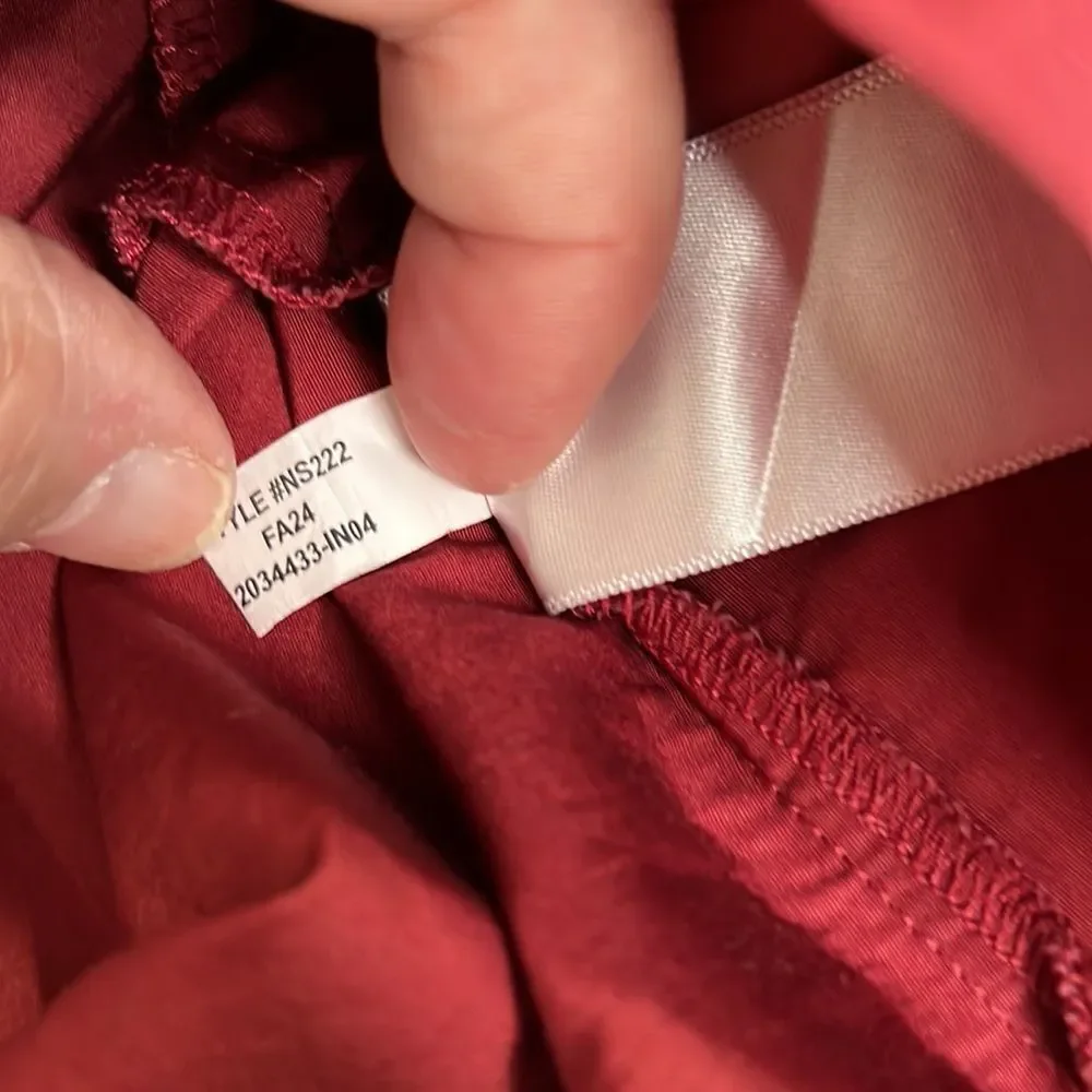 Madewell Puff-Sleeve Mini Dress in Poplin Claret burgundy  NWT